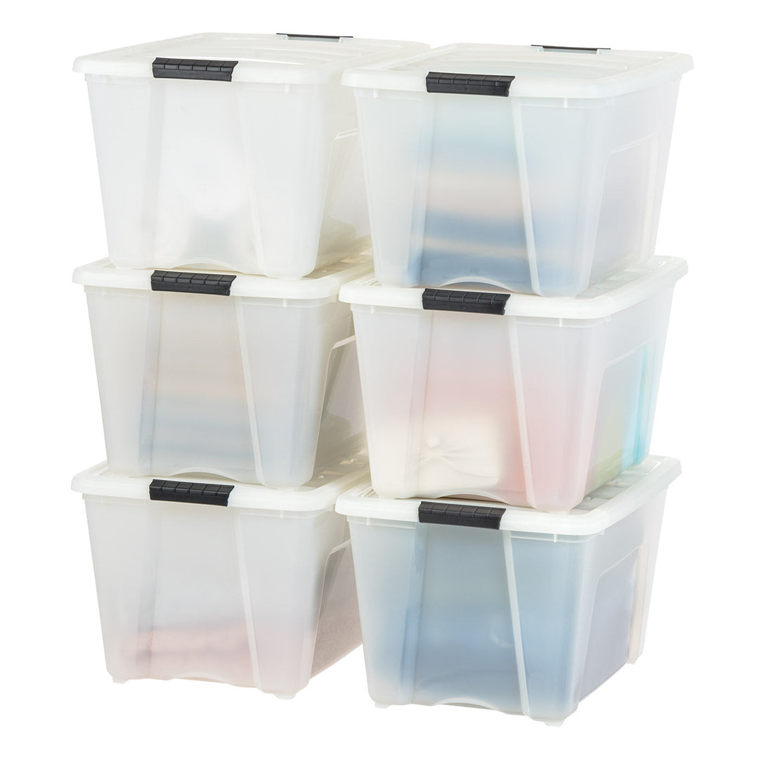 53 Quart Stack & Pull Box, 6 Pack, Pearl - IRIS USA, Inc.