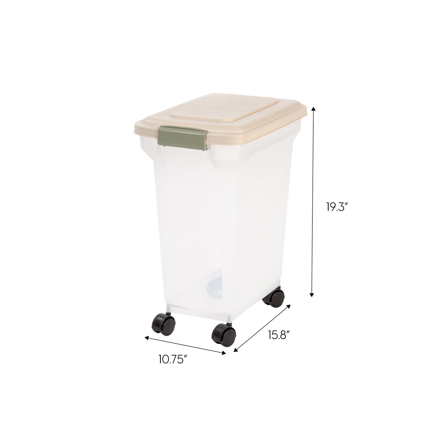 28 Quart Airtight Pet Food Container, Almond - IRIS USA, Inc.