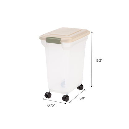 28 Quart Airtight Pet Food Container, Almond - IRIS USA, Inc.