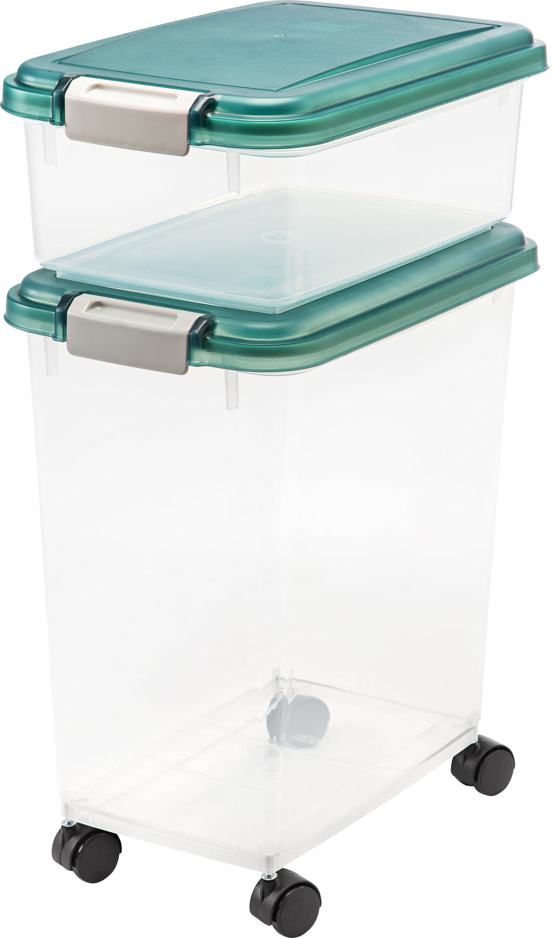 Airtight Pet Food / Treat Storage Container Combo, Green - IRIS USA, Inc.