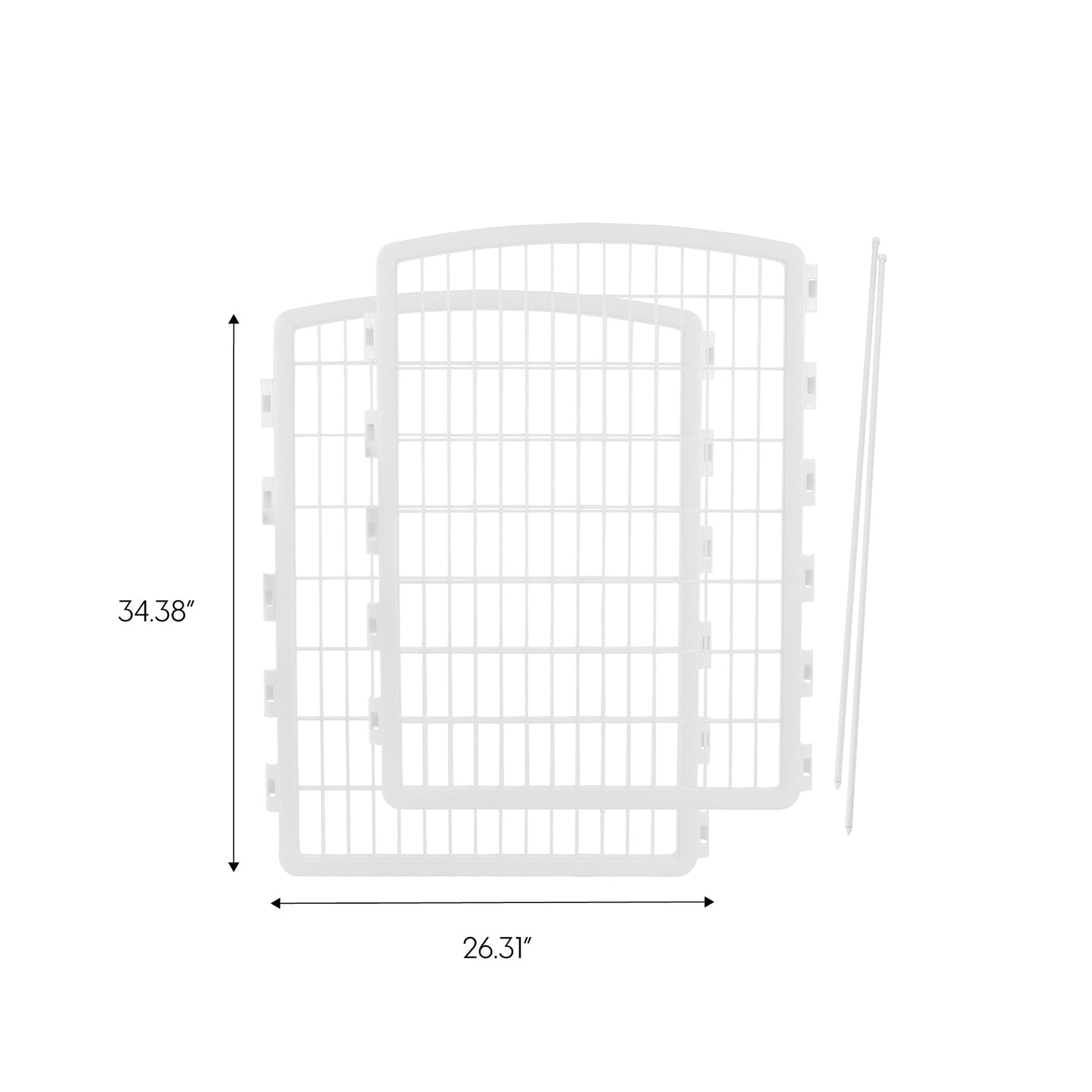 34'' Pen Playpen 2 Panel Add-On, White - IRIS USA, Inc.