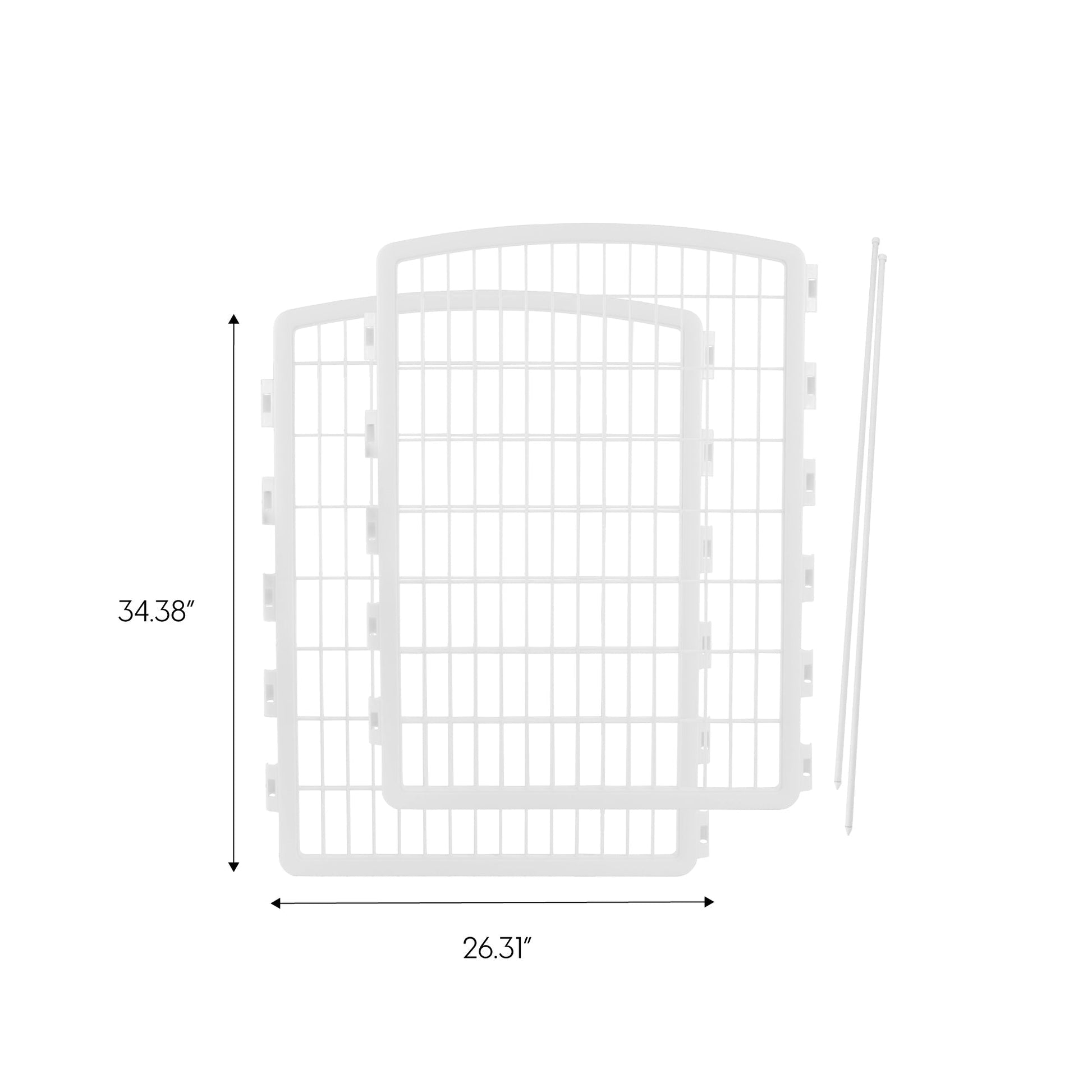 34'' Pen Playpen 2 Panel Add-On, White - IRIS USA, Inc.