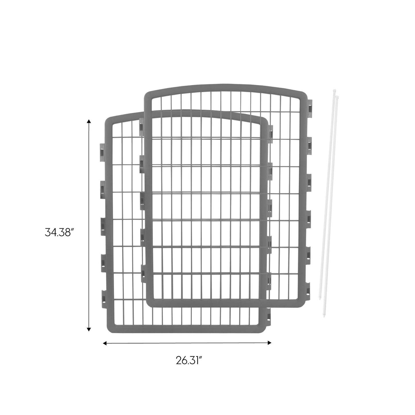 34'' Pen Playpen 2 Panel Add-On, Grey - IRIS USA, Inc.