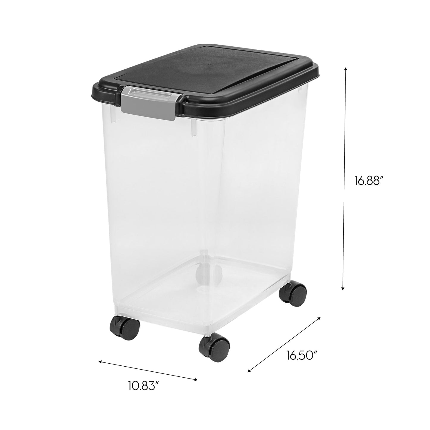 IRIS USA 33 Quart Airtight Pet Food Container, Black Lid - IRIS USA, Inc.