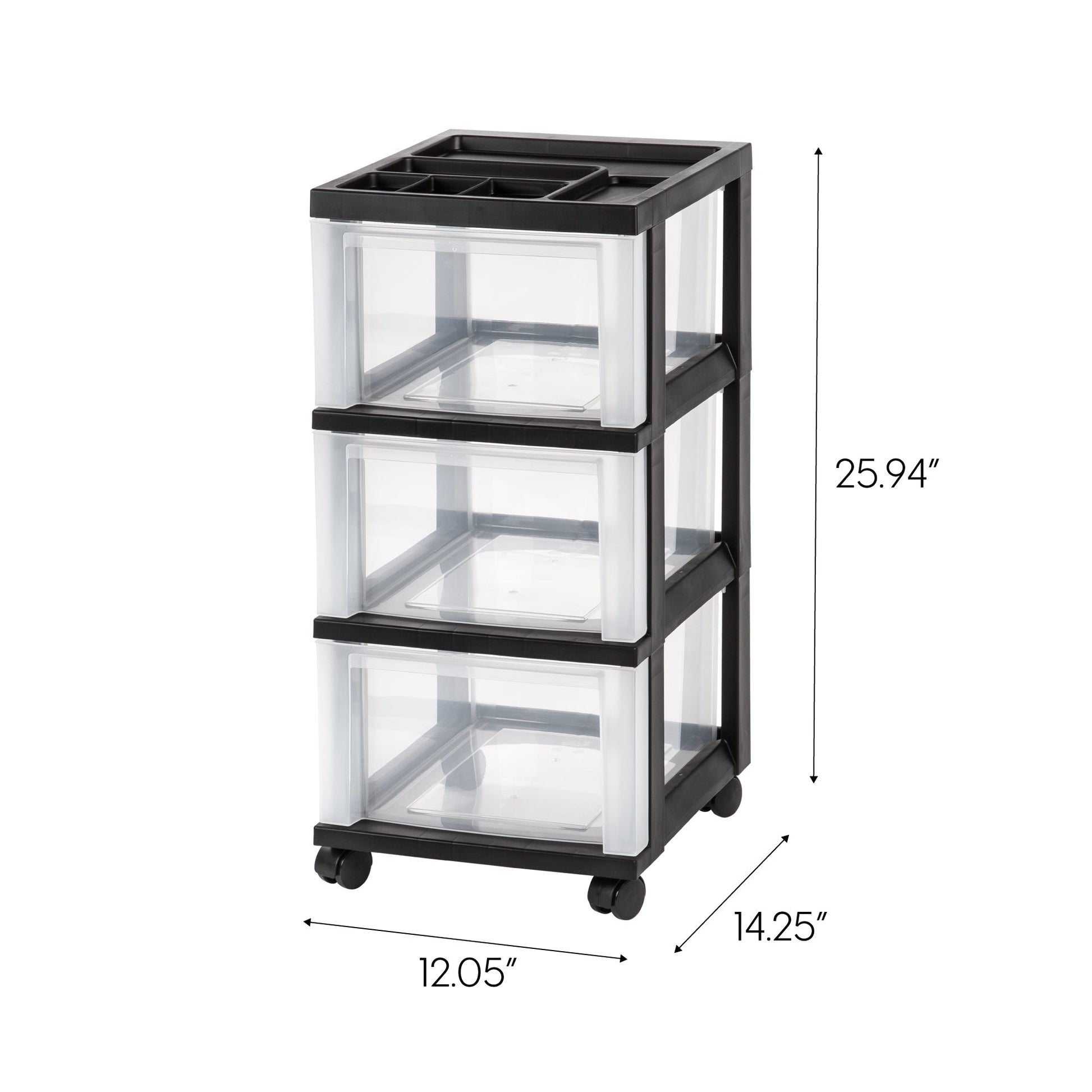 Storage Drawer Cart with Organizer Top - 3 Drawer - IRIS USA, Inc.