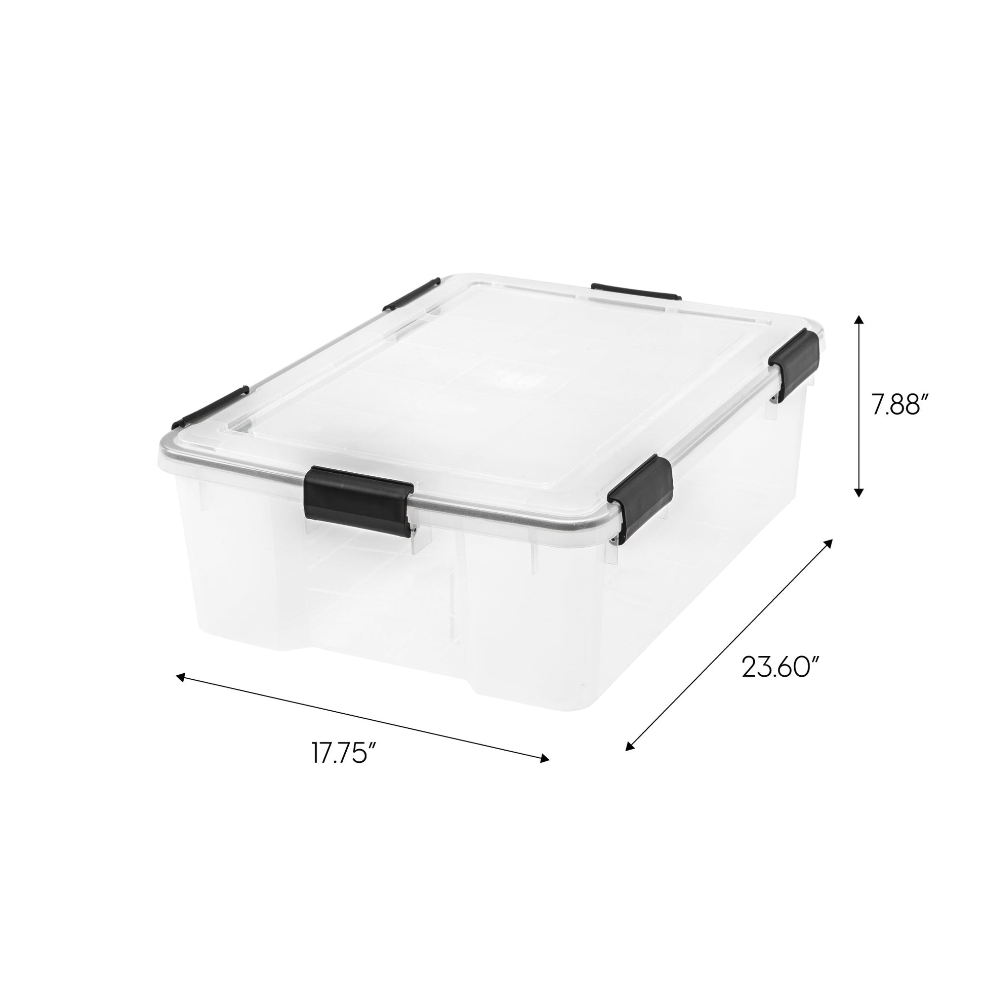 2021 edition IRIS USA,  UCB-L WEATHERTIGHT Storage Box, 4 Pack, 41 Quart, Clear - IRIS USA, Inc.