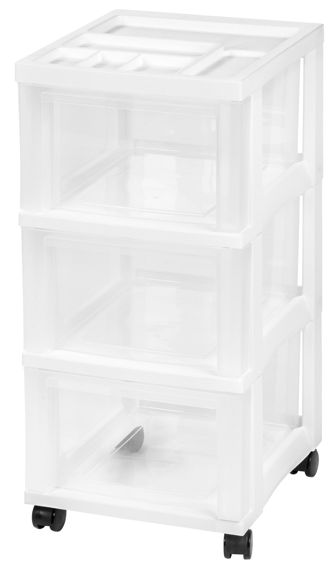 2021 edition IRIS USA, MC-303 3 Drawer, Plastic Storage Drawer Cart, White/Natural Clear - IRIS USA, Inc.