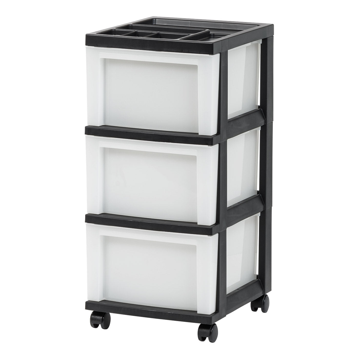 Plastic Storage-Drawer, Organizer-Cart, 6, Black/Pearl - IRIS USA, Inc.