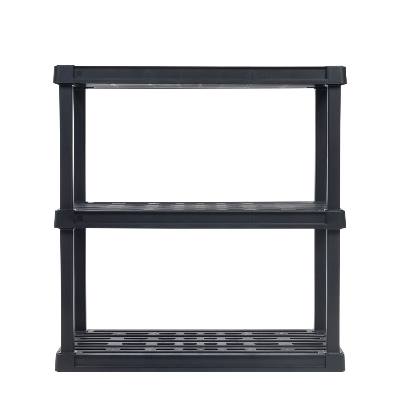 IRIS USA 3-Tier Multi-purpose Shelf Display Rack, Utility Rack, Storage Organizer Shelving Unit for Pantry, Closet, Kitchen, Laundry or Garage - Black - IRIS USA, Inc.