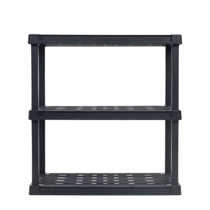 IRIS USA 3-Tier Multi-purpose Shelf Display Rack, Utility Rack, Storage Organizer Shelving Unit for Pantry, Closet, Kitchen, Laundry or Garage - Black - IRIS USA, Inc.