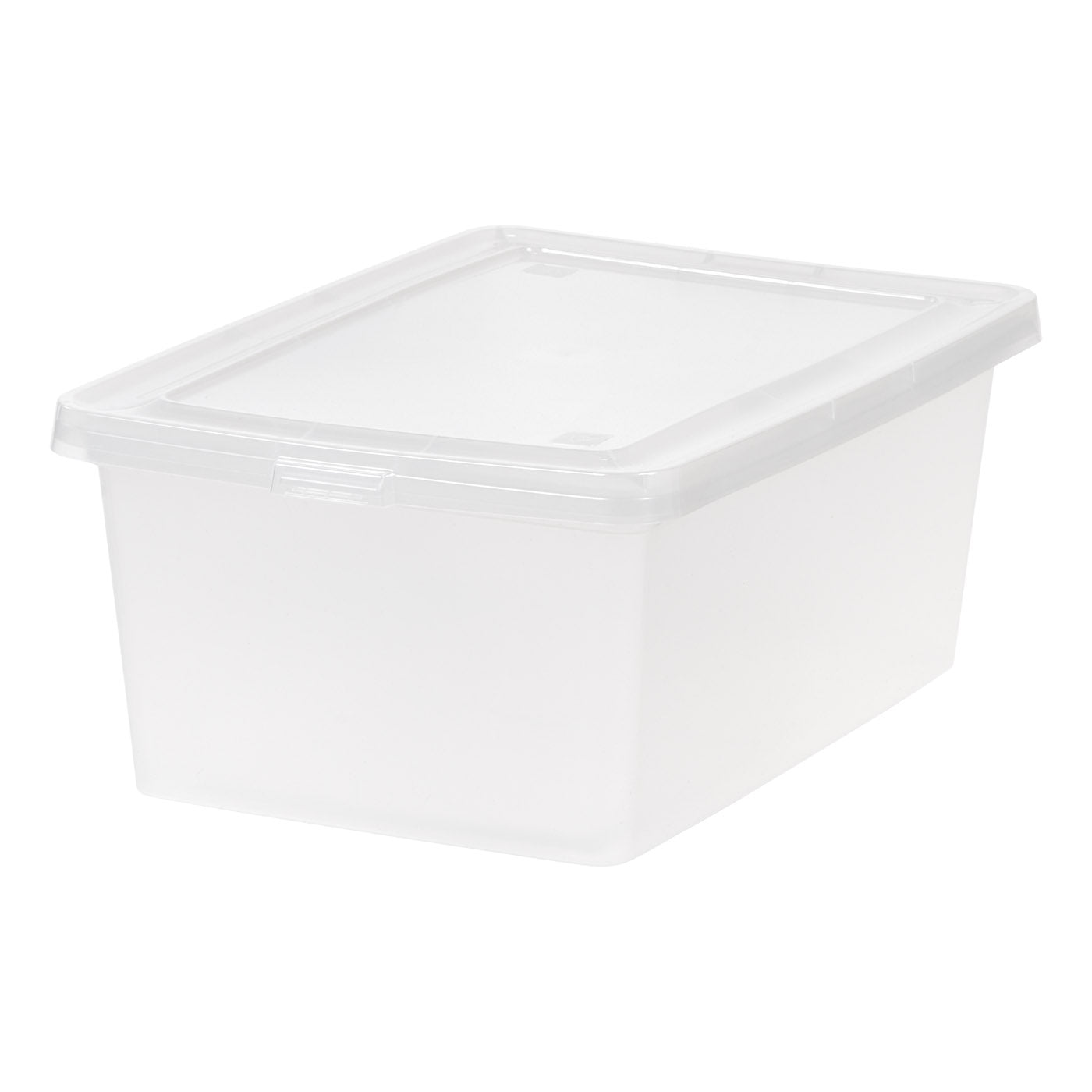 IRIS USA 14.5 Quart Plastic Storage Bin Tote Organizing Container with Latching Lid for Shoes, Heels, Action Figures, Crayons/Pens, Art Supplies, Stackable and Nestable, 4 Pack, Clear - IRIS USA, Inc.