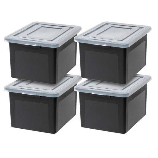 Letter Legal Snap Lid File Box - 35.5 QT - image 1#color_black