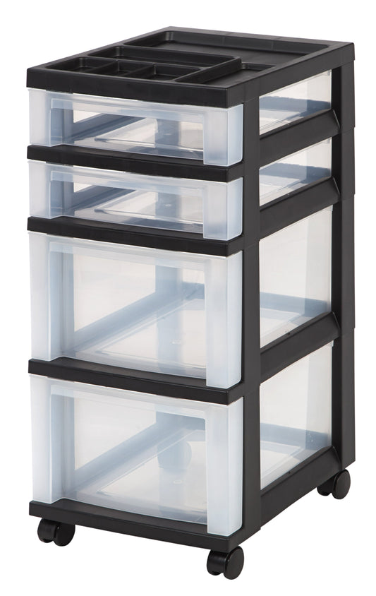 Storage Cart with Organizer Top - 4 Drawer - IRIS USA, Inc.