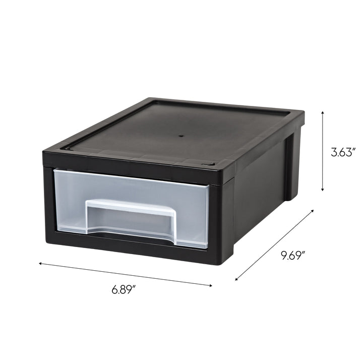 Small Desktop Stacking Drawer, 6 Pack, Black - IRIS USA, Inc.