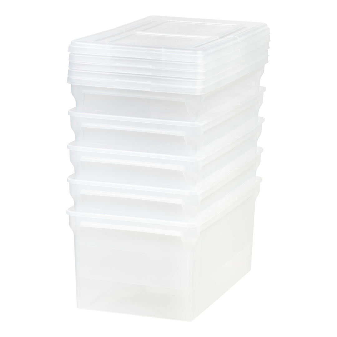 Split-Lid Letter Size File Box - 5 Pack - IRIS USA, Inc.