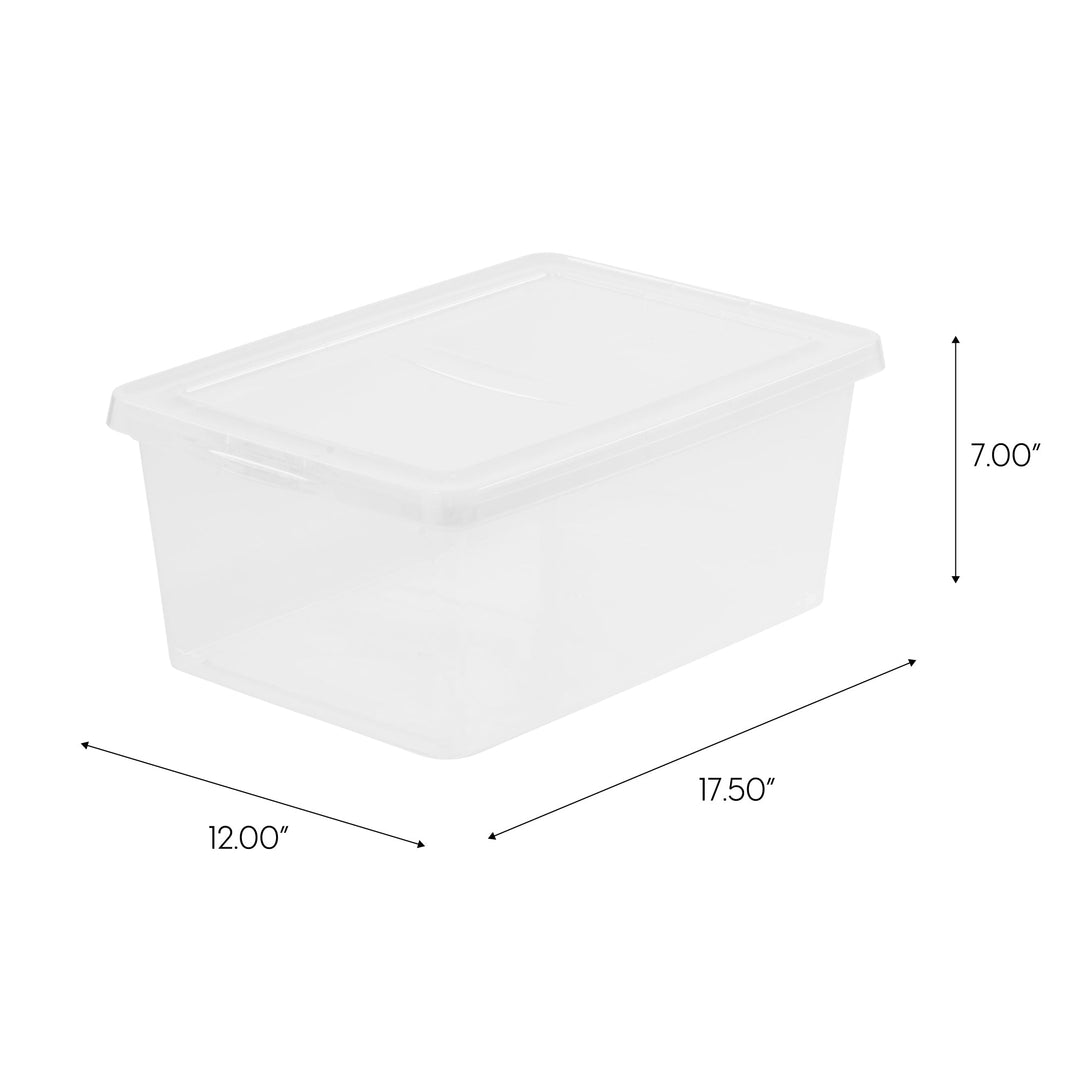 Clear Storage Box - 17 QT - 12 Pack - IRIS USA, Inc.