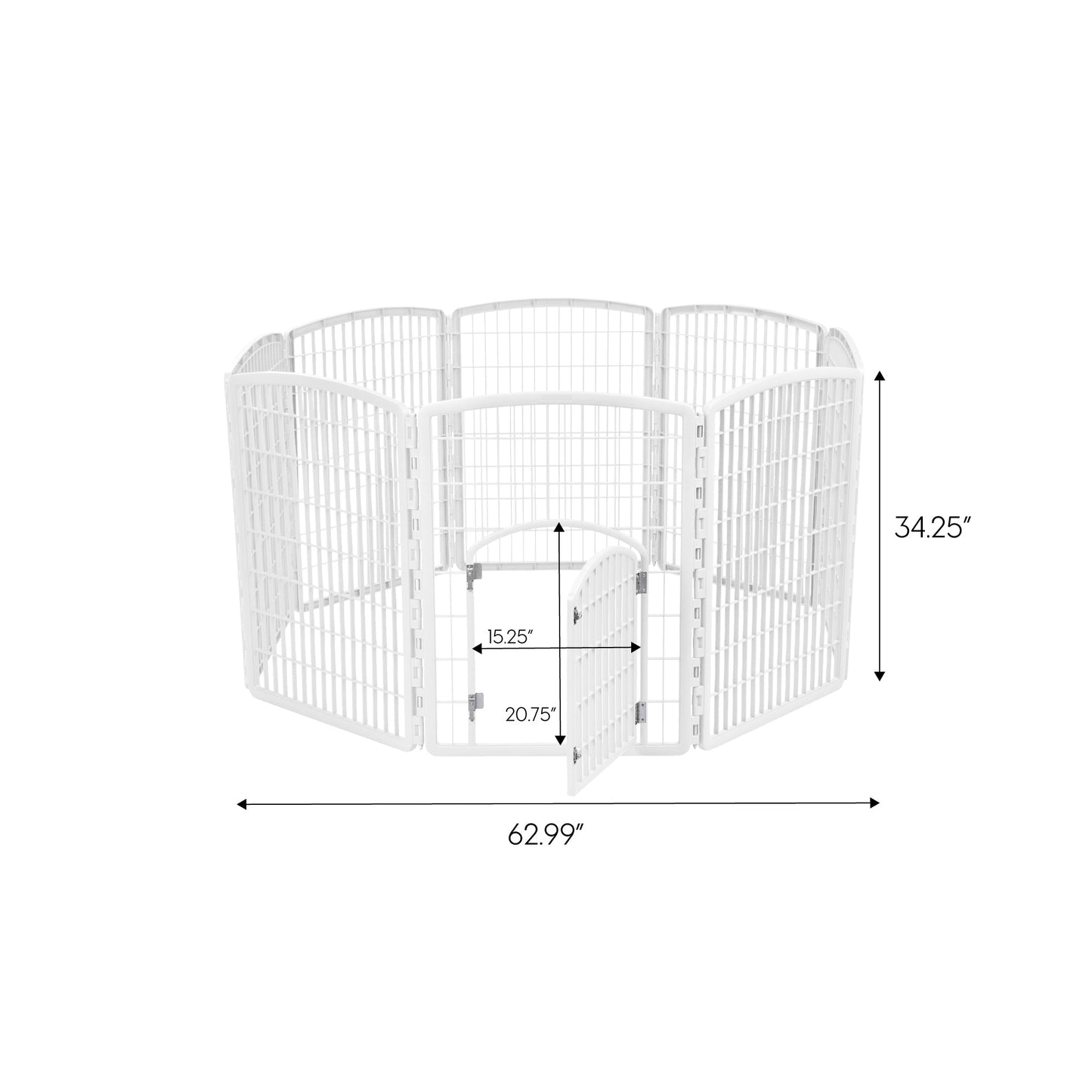 34" Exercise 8-Panel Pet Playpen with Door - IRIS USA, Inc.