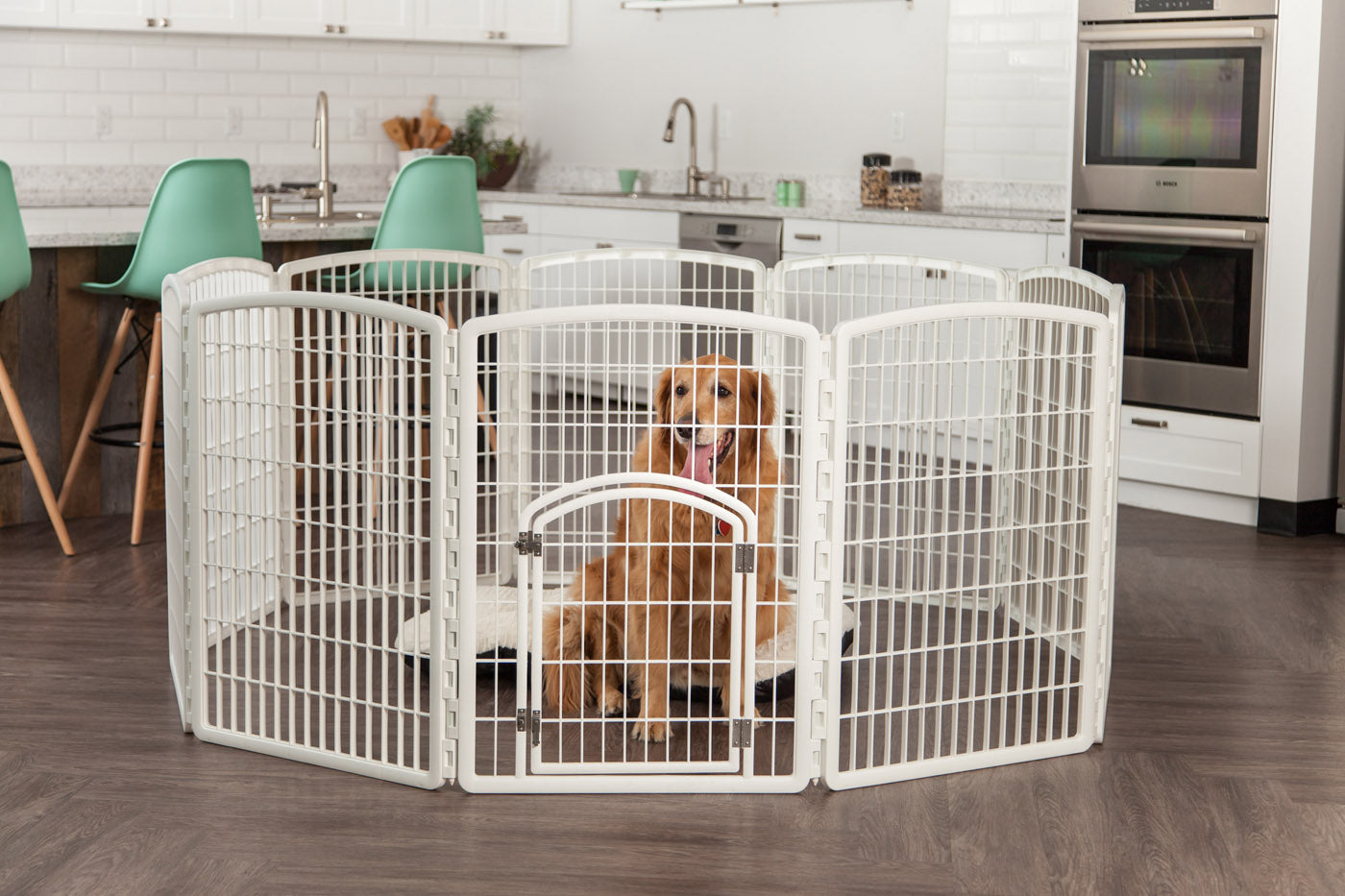 34" Exercise 8-Panel Pet Playpen with Door - IRIS USA, Inc.