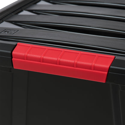 Stack & Pull™ Storage Box - 32 QT, 6 Pack, Black - IRIS USA, Inc.